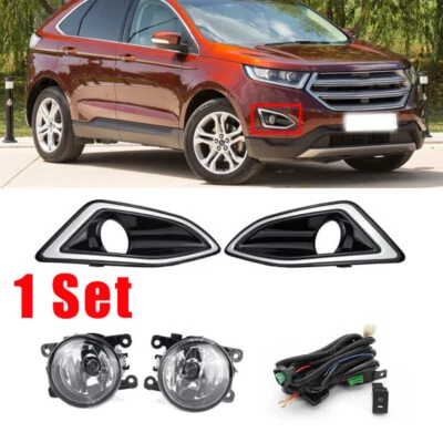 1Set For Ford Edge Sport 2015-2018 Front Fog Lights Lamps Harness Switch Kit Foto 1 de 4
