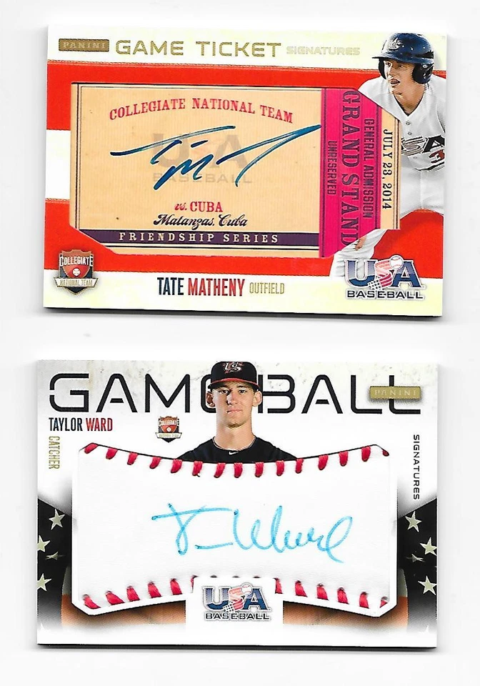 2014 USA Game Ticket Signed RC Auto Tate Matheny Los Angeles Angels #28/30 RARE - Image 1 of 1