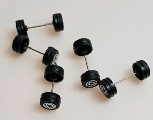 10 of 0.43" DECORATED WHEEL 0.950" x 0.034" AXLE - HOBBY CAR MATCHBOX CORGI ETC - Picture 1 of 3