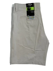 Callaway Golf Shorts Size 34 MSRP $78 Tan Stretch Dri SPF 50 - Picture 1 of 9
