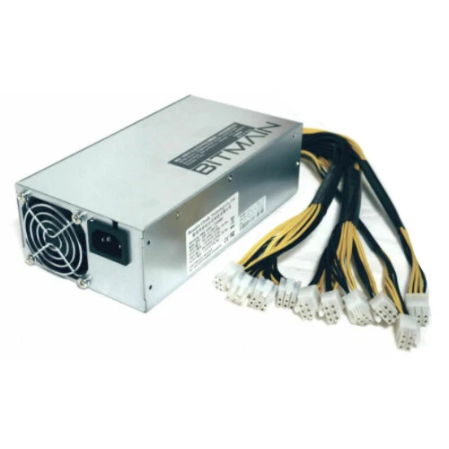 Bitmain APW7 Power Supply PSU for Antminer 100-264V 1000-1800W 10x PCI-E Plugs - Image 1 of 4