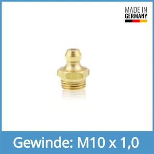 DIN 71412 A (H1) M10 x 1,0 Messing Kegelschmiernippel Schmiernippel - Bild 1 von 1