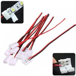 10pcs Connector Joining Joint Clip Jointer With Wire For 8mm LED-Strip 3528 2835 - Picture 1 of 9