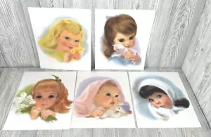 Vintage Northern Paper Baby Mädchen 14x11 Drucke Menge 5 Frances Hook Kinderzimmer Retro - Bild 1 von 11