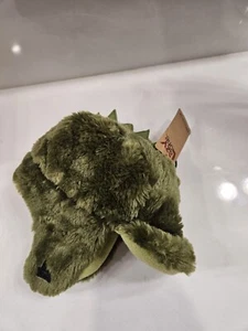 Lazy One Toddler Dinosaur Hat Cap Beanie Green Lined Size M New - Picture 1 of 7