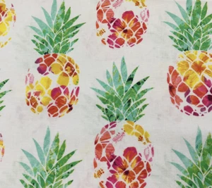 Create It Pre-Cut Cotton Fabric, Tropical Pineapple, Fat Quarter, 18" X 21" - Picture 1 of 1