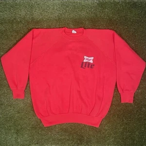 Vintage Miller Lite Jumper Sweater Pullover Pub Bar Breweriana Advertising Retro - Picture 1 of 6