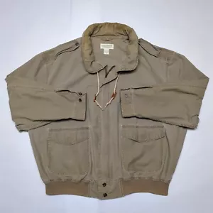 Banana Republic Jacke Herren XL Safari Militär Bomber Kapuze Vintage 1990er Jahre beige - Bild 1 von 16