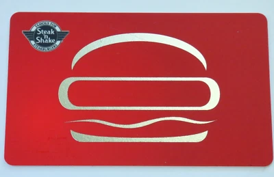 Steak 'n Shake Gift Card Silver Foil Burger Restaurant-Collectible-NO Value -Red - Image 1 of 2