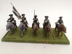 Caballería años 1700 28 mm pintado Gran Guerra del Norte? ¿Verde ruso? Siglo XVIII #3 - Imagen 1 de 13