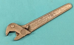 Vintage Gellman Mfg. Rock Island, IL 9" No. 91 schnell verstellbarer Schraubenschlüssel Polly - Bild 1 von 16