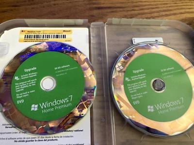 Microsoft Windows 7 Home Premium Full 32 Bit & 64 Bit 2DVDs In Box Vista Upgrade - Image 1 of 4