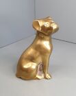 Vintage brass boxer dog figurine - approx 6" retro guard dog ornament (BA34)