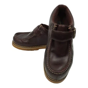 Lugz Leather Low Ankle Monk Strap Boot Brown Mens 8.5 Rugged Soles MSTUL-645 - Picture 1 of 12