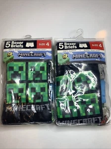 2 Pack Of 5 /Boys Mine Craft Boxers/5 Boxer Briefs Size 4 - Picture 1 of 3