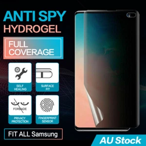SAMSUNG GALAXY NOTE S20 S10 9 PLUS 5G PRIVACY ANTI SPY HYDROGEL SCREEN PROTECTOR - Picture 1 of 12