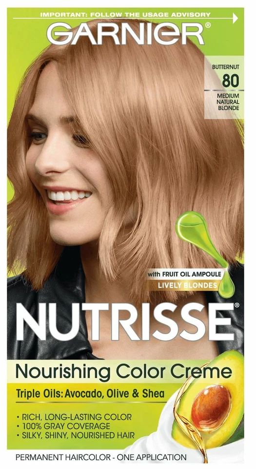 Nutrisse Nourishing Color Creme # 80 Medium Natural Blonde by Garnier 1 App