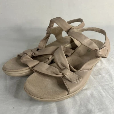 Sandalias Lucena Artesanales Clarks para Mujer 10W Cuero Rosa Rubor Tirantes Gancho y Lazo Foto 1 de 4