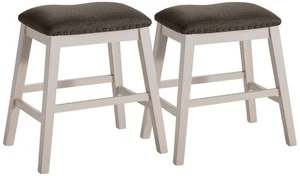 Wayelon 24 1/2" Dark Gray Fabric Counter Stools Set of 2 - Picture 1 of 1