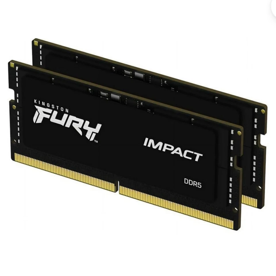 Kingston Fury Impact PnP KF556S40IBK2-32 32GB (16GB x2) DDR5 5600 CL40 SODIMM - Image 1 of 1