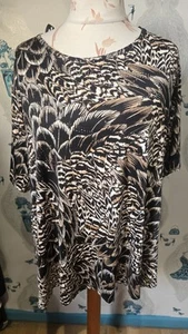 Pretty Black Brown Sparkle Sequin Floaty Top, Size 24/26 - Picture 1 of 4