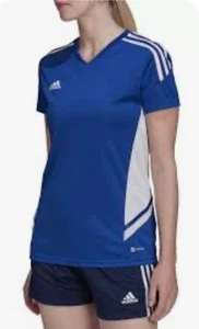 Neu mit Etikett Adidas Condivo 22 Spieltag Trikot Damen klein blau weiß Kurzarm - Bild 1 von 17