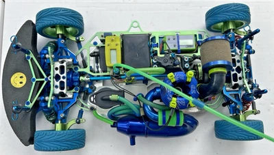 Team Associated Nitro TC3 Custom w/Green Titanium Hardcore Racing Parts NTC3 - Image 1 of 4