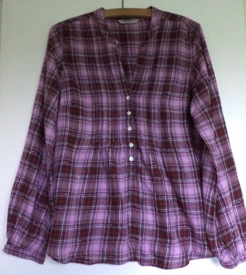 Marks & Spencer. Indigo. Soft Cotton Front Opening Top. 14. Pit round 42in 106cm - Image 1 of 3