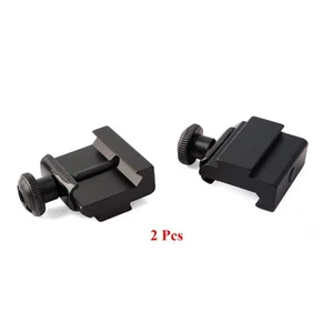 Picatinny 20 mm tejedor a 11 mm cola de milano riel mira telescópica montaje convertible adaptador elevador QD - Imagen 1 de 7