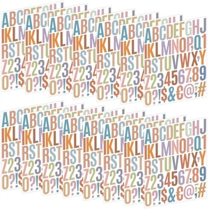 Buchstaben Aufkleber 15 Blatt 750 Stück Alphabet Zahlen Aufkleber 2 Zoll Vinyl selbst - Bild 1 von 8