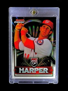 BRYCE HARPER RARE ROOKIE SILVER REFRACTOR CHROME RC Topps Non Auto - PHILLIES - Picture 1 of 6