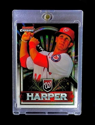 BRYCE HARPER RARE ROOKIE SILVER REFRACTOR CHROME RC Topps Non Auto - PHILLIES - Image 1 of 4