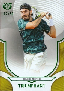 2025 Topps Triumphant Tennis Giulio Zeppieri Gold /50 - Picture 1 of 2