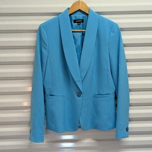 Nine West Size 8 Blue Single Button Blazer - Picture 1 of 8