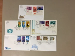 Five '60 Israel fdc with TAB multiple stamps - Picture 1 of 1