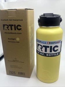 RTIC 32 oz Vacuum Insulated Water Bottle Stainless Steel Metal Sunlight NEW - Picture 1 of 4