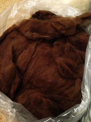 8oz Soft Natural Brown/Black Mix 100% Alpaca Roving - Image 1 of 3