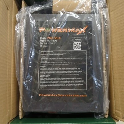 RV Power Converter Battery Charger Kit 55 A Amp 12-14 vdc volt DC Deck Mount - Image 1 of 4