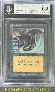 MTG Limited Edition Alpha 1993 Dark Ritual BGS 7.5 NM+ Old School 93/94 - Picture 1 of 6