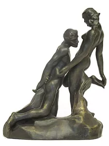 Auguste Rodin L'Idole Éternelle The Eternal Idol Couple Sculpture Figure 20121G - Picture 1 of 7