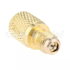ACME AC R134a Brass Adapter Fitting w/ valve core 1/4" Male to 1/2" Female New - Picture 1 of 12