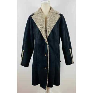 Woolrich Black Trench Coat Jacket with Button Closure Women's Size Small - Picture 1 of 8