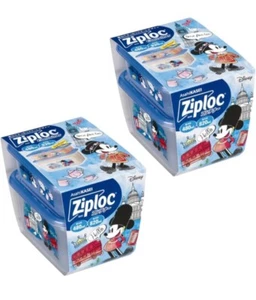 Disney Mickey Mouse x Ziploc food container 480ml 820ml set of 2 Travell London - Picture 1 of 3