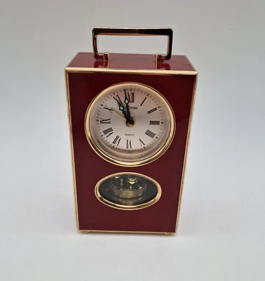 Vintage Rhythm Mantel Clock with Rotating Pendulum - Fully Working - Image 1 of 4