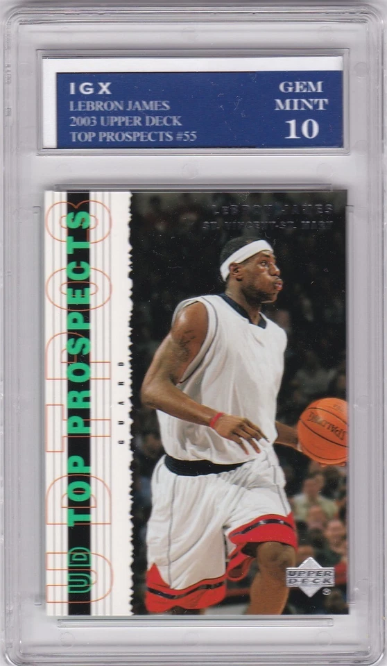 LEBRON JAMES ROOKIE CARD 2003 UD Top Prospects GEM MINT 10 RC Basketball LAKERS! - Image 1 of 1