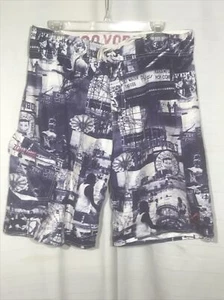 Zoo York Men's Shorts Sz 34 Full Print New York Black & White Pic By Matt Weber - Picture 1 of 5