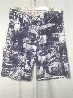 Pantalones cortos Zoo York para hombre talla 34 estampado completo Nueva York foto en blanco y negro de Matt Weber Foto 1 de 4