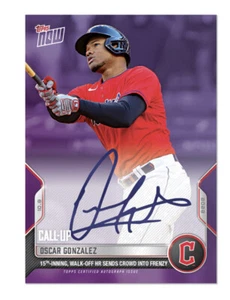 On-Card Auto # to 25 - Oscar Gonzalez - 2022 MLB TOPPS NOW® Card 1043C In Hand🔥 - Picture 1 of 2