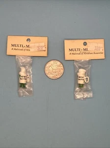 Two NEW Dollhouse Miniature Ceramic Irish Coffee Mugs Cups w/ Whipped Cream 1:12 - Picture 1 of 4