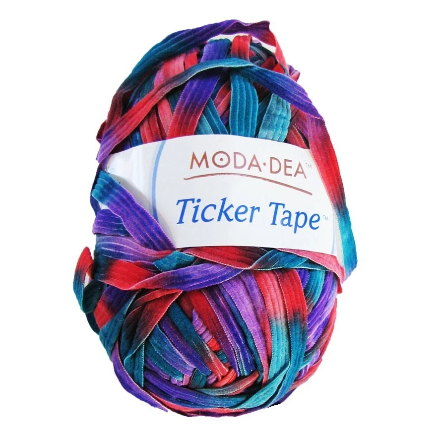 1 Skein Moda Dea Ticker Tape Nylon Italian Yarn, Bulky , Machine Wash Dry - Image 1 of 4